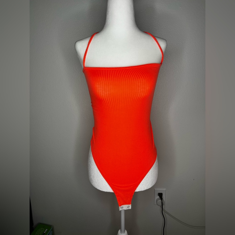 FASHION NOVA UP IN A HEARTBEAT RIBBED BODYSUIT